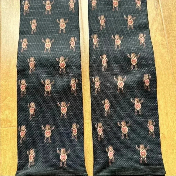 UMD Alumni Association Testudo Print Black and Red Tube Socks, One Size - Picture 8 of 9